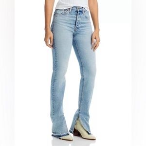 NWT RE/DONE 70s High Rise Jean In Skid Sz 32